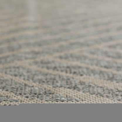 8' X 10' Gray and Blue Geometric Stain Resistant Indoor Outdoor Area Rug HomeRoots