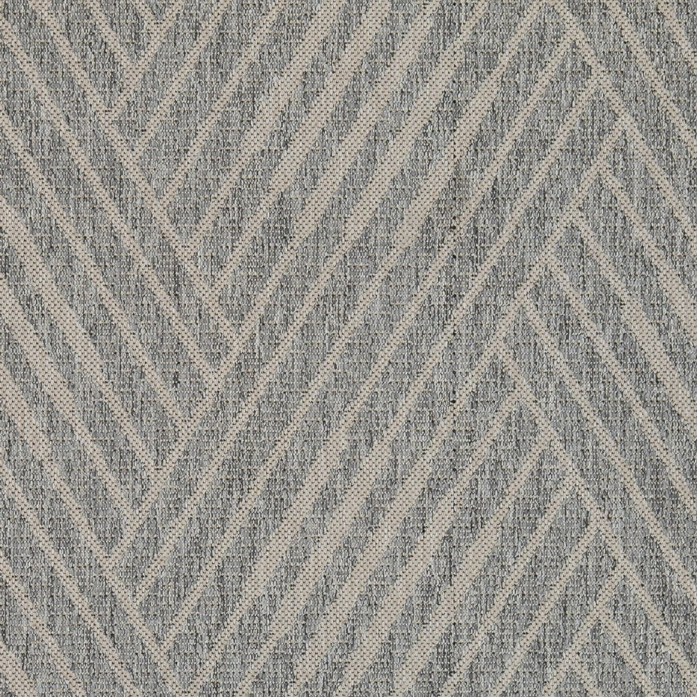 8' X 10' Gray and Blue Geometric Stain Resistant Indoor Outdoor Area Rug — view 155