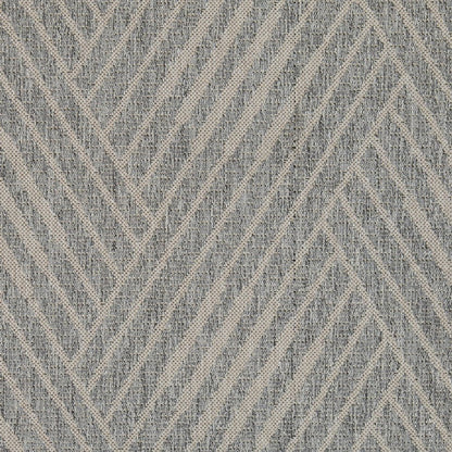 8' X 10' Gray and Blue Geometric Stain Resistant Indoor Outdoor Area Rug HomeRoots