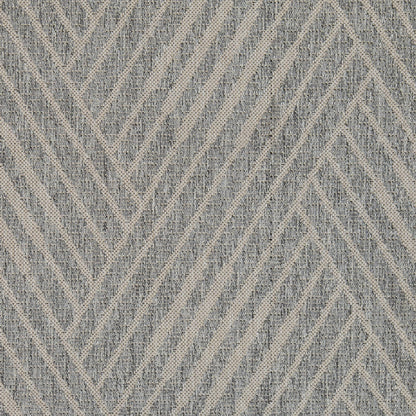 8' x 10' Beige Geometric Stain Resistant Indoor Outdoor Area Rug