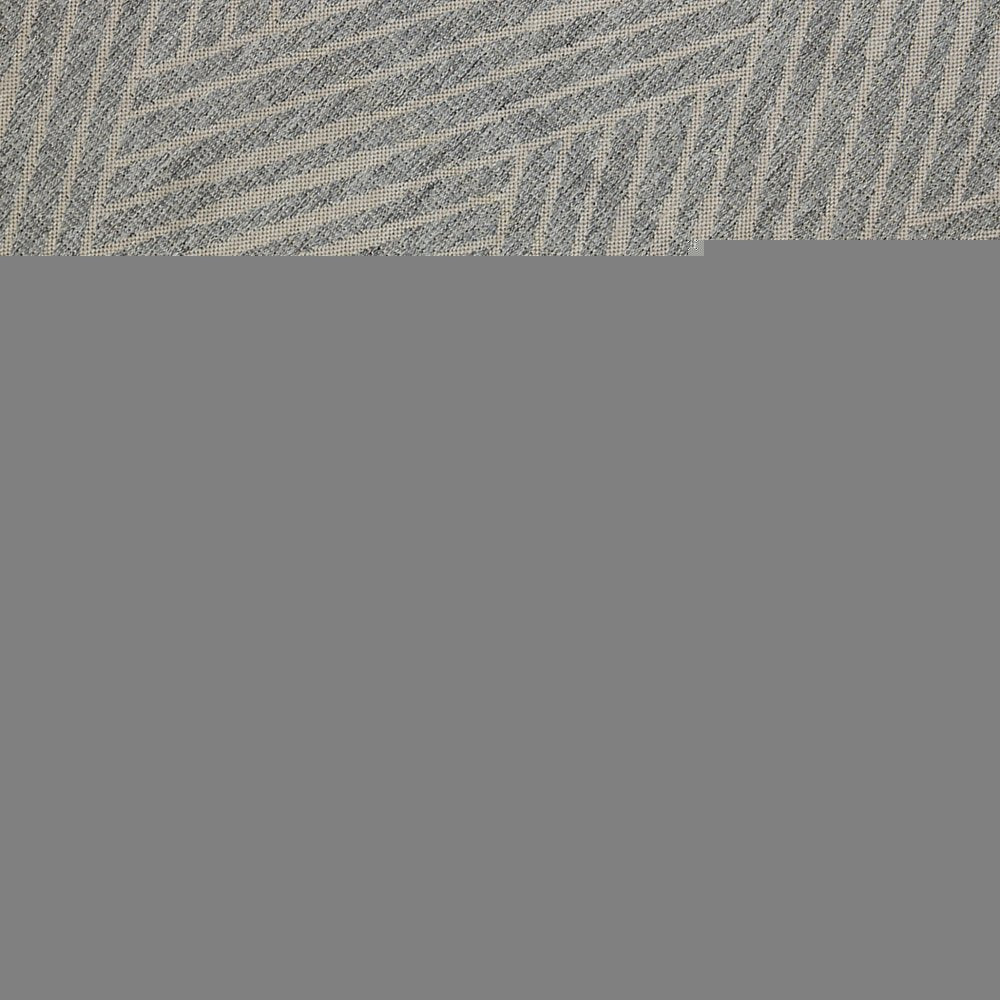 8' X 10' Gray and Blue Geometric Stain Resistant Indoor Outdoor Area Rug — view 184