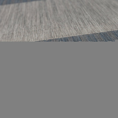 8' X 10' Blue and Gray Striped Stain Resistant Indoor Outdoor Area Rug HomeRoots