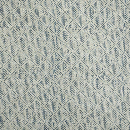 5' X 7' Blue Geometric Flatweave Handmade Distressed Area Rug With Fringe - 60.0" (H) x 90.0" (W) x 0.2" (D)