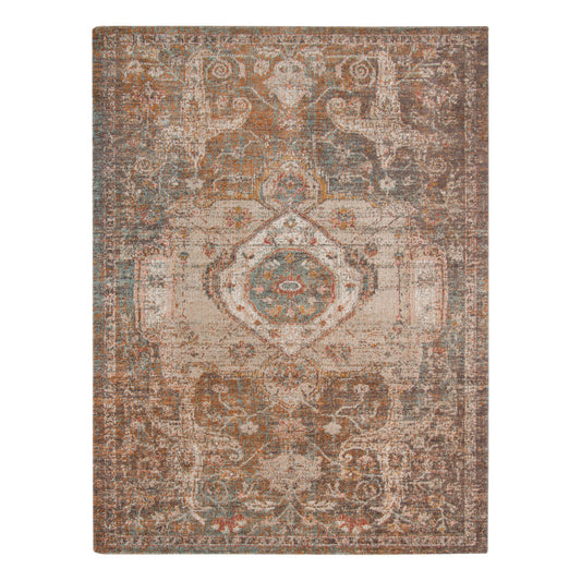 2' X 3' Beige Gray and Taupe Medallion Power Loom Area Rug - 48.0" (L) x 48.0" (W) x 0.43" (H)