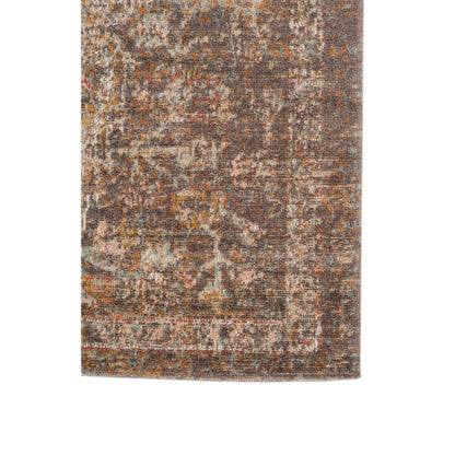 2' X 3' Beige Gray and Taupe Medallion Power Loom Area Rug - 48.0" (L) x 48.0" (W) x 0.43" (H)