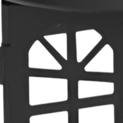 Set of Two Black Metal Celestial Tabletop Lantern Candle Holders HomeRoots