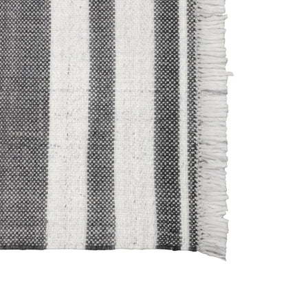 8' X 10' Blue Striped Handmade Stain Resistant Non Skid Indoor Outdoor Area Rug HomeRoots
