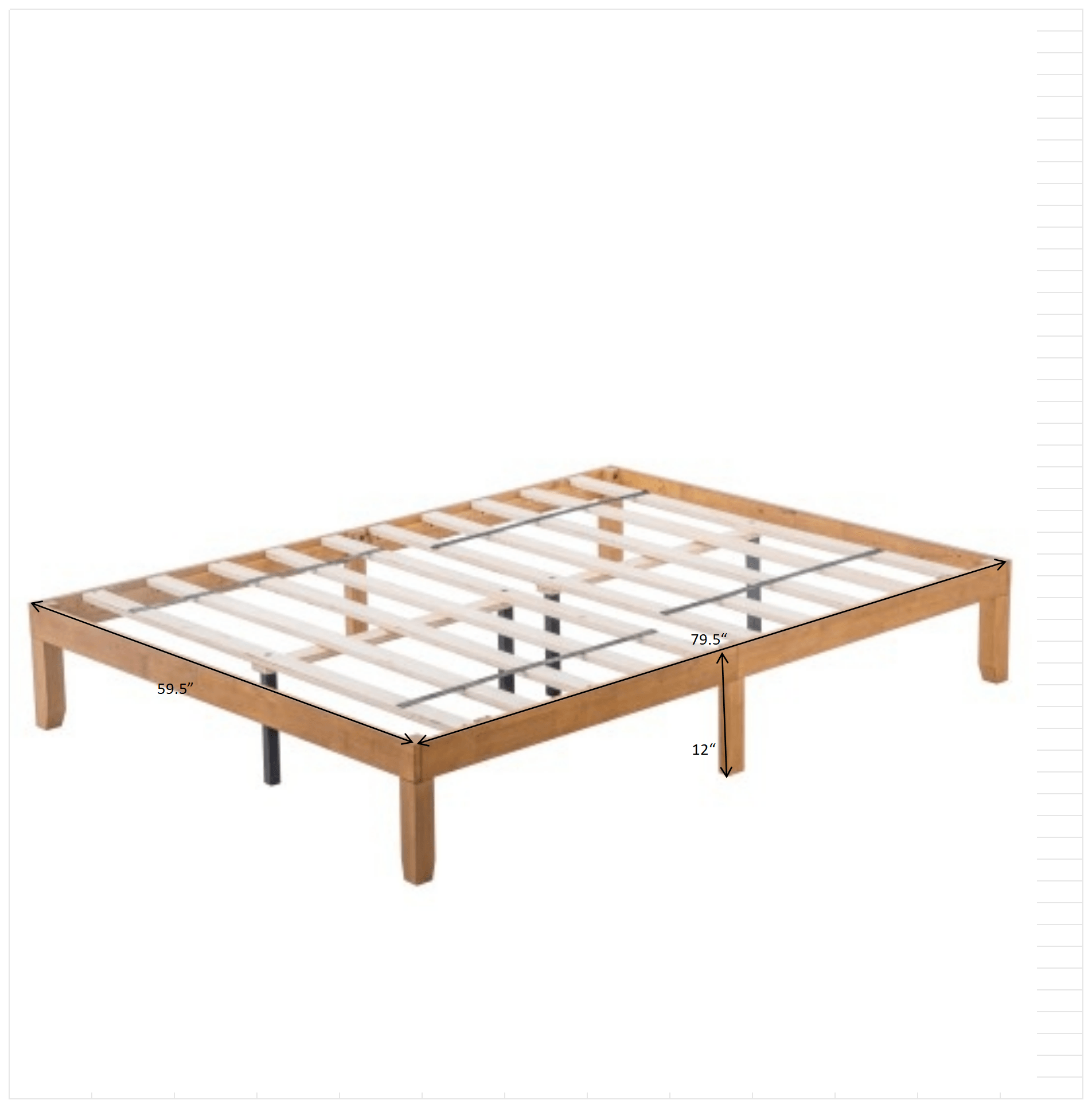 Queen Size Wood Platform Bed Frame,No Box Spring Needed,Strong Wood Slat Support, Easy Assembly - FurniFindUSA