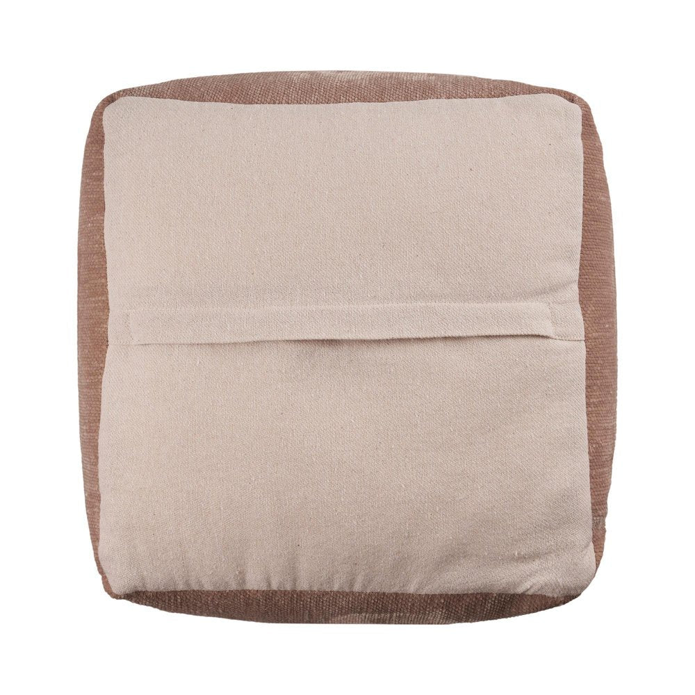 18" Gray Chenille Cube Pouf Ottoman HomeRoots
