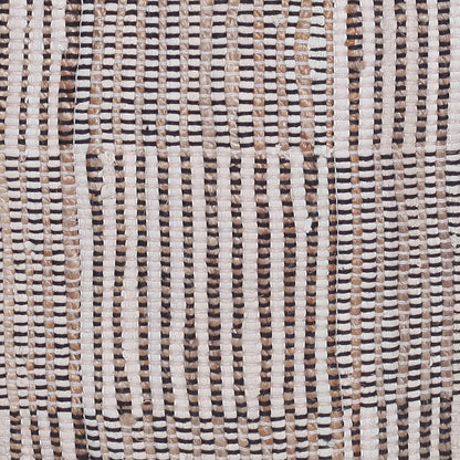 18" Brown Cotton Cube Geometric Pouf Ottoman HomeRoots