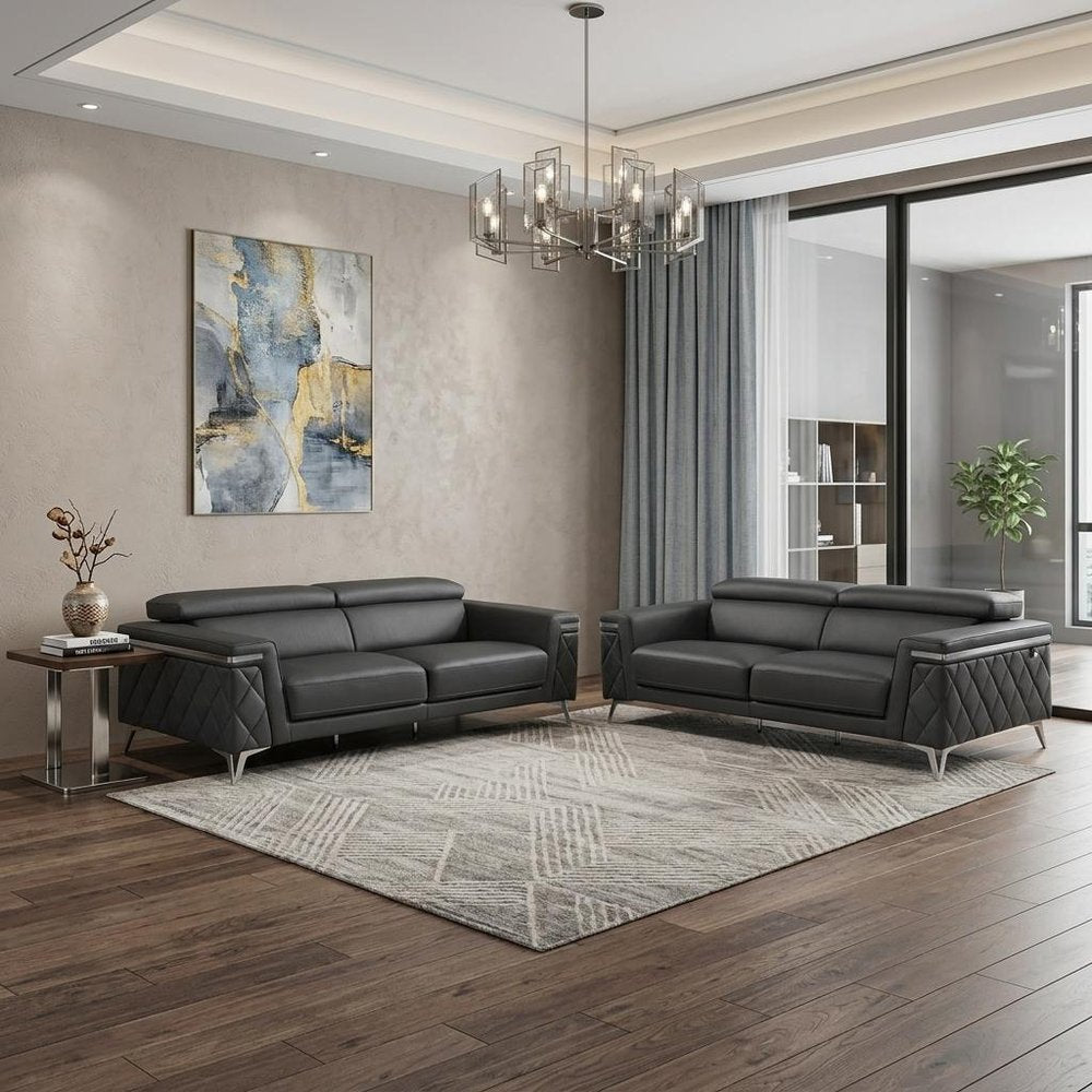 Two Piece Gray Four Person Seating Set HomeRoots