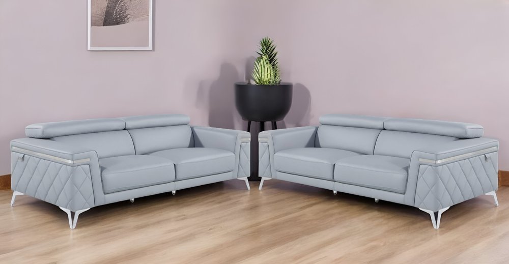 Two Piece Blue Four Person Seating Set HomeRoots