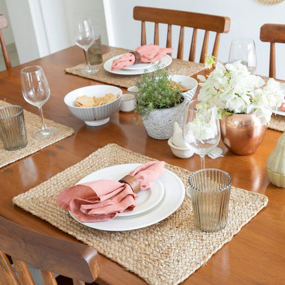 19" Set of Four Natural Jute Placemats HomeRoots