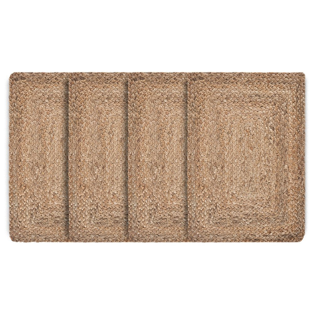 19" Set of Four Natural Jute Placemats HomeRoots