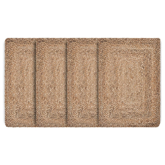 19" Set of Four Natural Jute Placemats HomeRoots