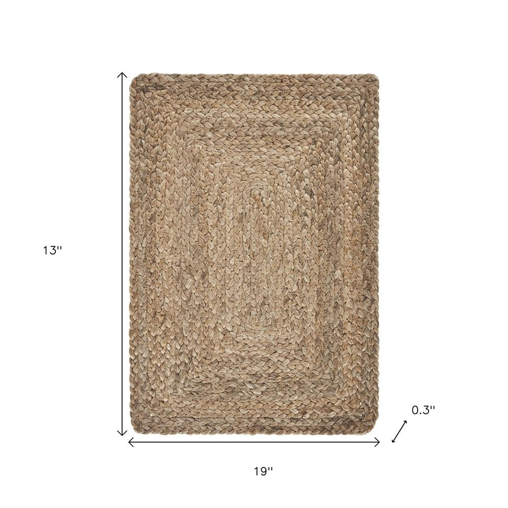 19" Set of Four Natural Jute Placemats HomeRoots