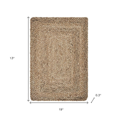 19" Set of Four Natural Jute Placemats HomeRoots