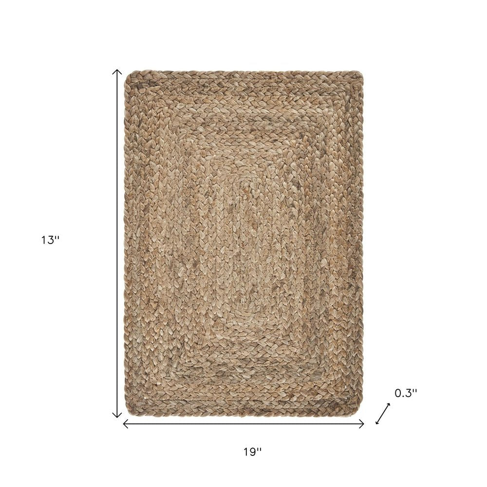 19" Set of Four Natural Jute Placemats HomeRoots
