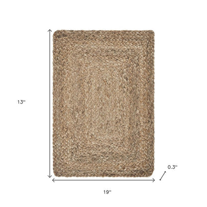 19" Set of Four Natural Jute Placemats HomeRoots