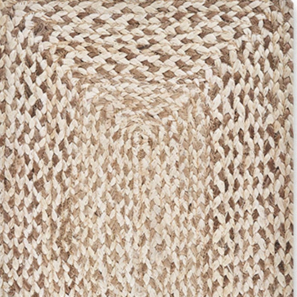 19" Set of Four Ivory And Natural Jute Placemats HomeRoots
