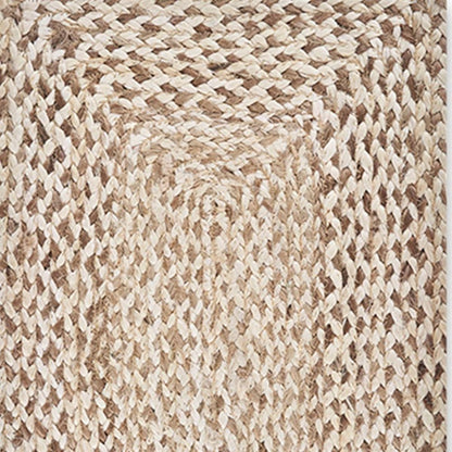19" Set of Four Ivory And Natural Jute Placemats HomeRoots
