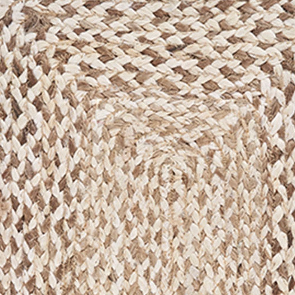 19" Set of Four Ivory And Natural Jute Placemats HomeRoots