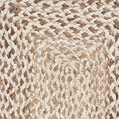 19" Set of Four Ivory And Natural Jute Placemats HomeRoots