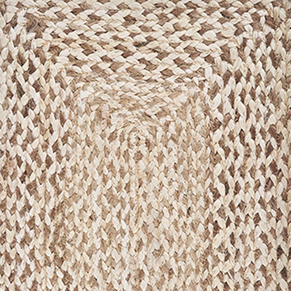 19" Set of Four Ivory And Natural Jute Placemats HomeRoots