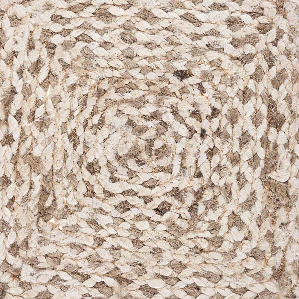 15" Set of Four Ivory And Natural Jute Square Placemats HomeRoots