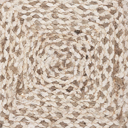 15" Set of Four Ivory And Natural Jute Square Placemats HomeRoots