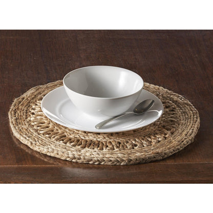 15" Set of Two Natural Braided Jute Round Placemats HomeRoots