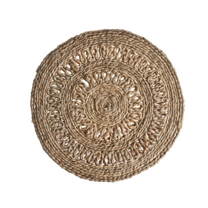 15" Set of Two Natural Braided Jute Round Placemats HomeRoots