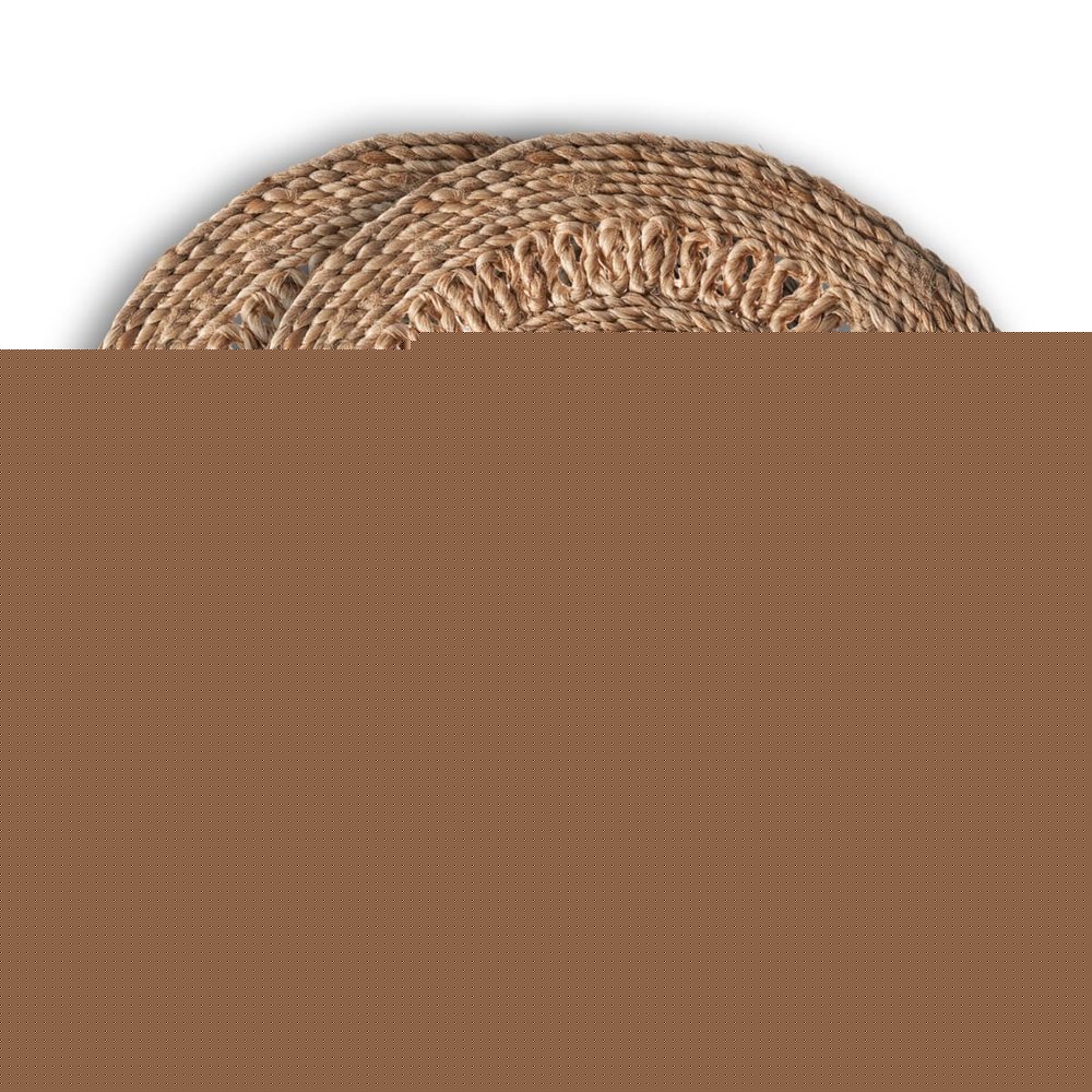 15" Set of Two Natural Braided Jute Round Placemats HomeRoots