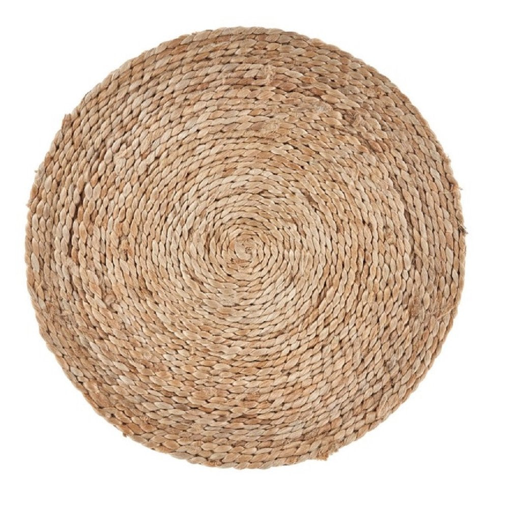 15" Set of Two Natural Jute Round Placemats HomeRoots