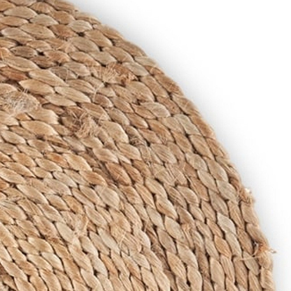 15" Set of Two Natural Jute Round Placemats HomeRoots
