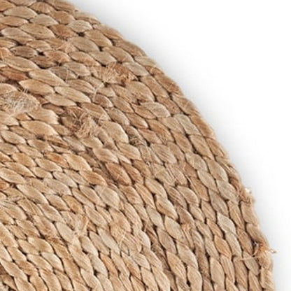 15" Set of Two Natural Jute Round Placemats HomeRoots