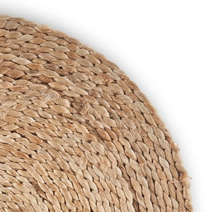15" Set of Two Natural Jute Round Placemats HomeRoots