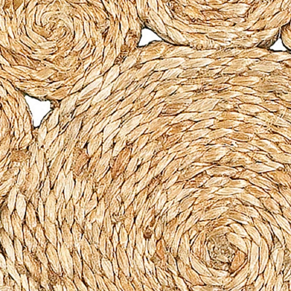 15" Set of Two Natural Braided Jute Scalloped Placemats HomeRoots