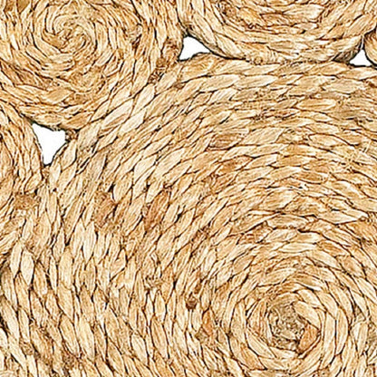 15" Set of Two Natural Braided Jute Scalloped Placemats HomeRoots