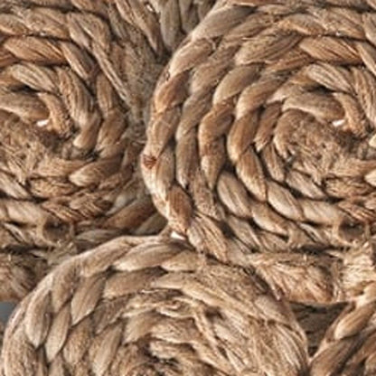 15" Set of Two Natural Braided Jute Scalloped Placemats HomeRoots