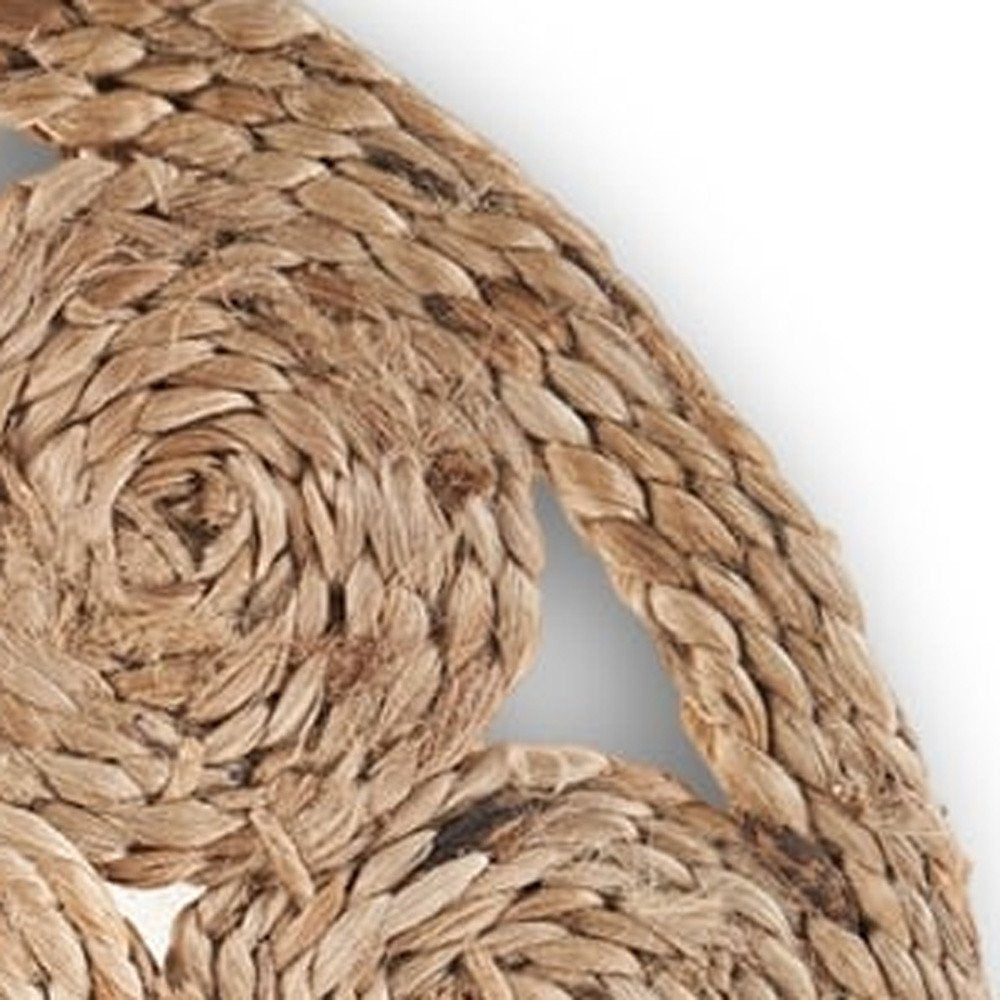 15" Set of Two Natural Braided Jute Round Placemats HomeRoots