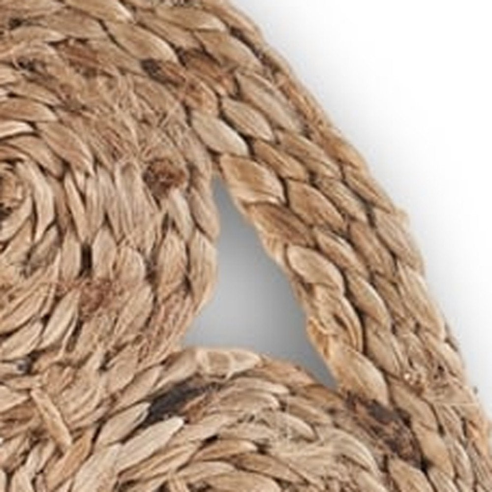 15" Set of Two Natural Braided Jute Round Placemats HomeRoots
