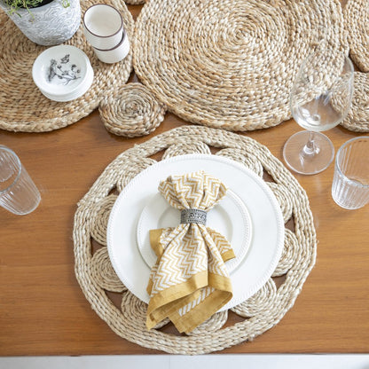 15" Set of Two Natural Braided Jute Round Placemats HomeRoots