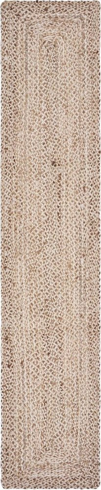 80" Brown Ivory And Natural Braided Jute Table Runner HomeRoots