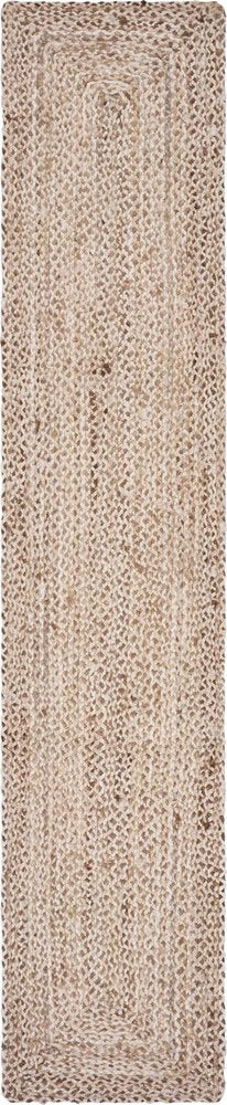 80" Brown Ivory And Natural Braided Jute Table Runner HomeRoots