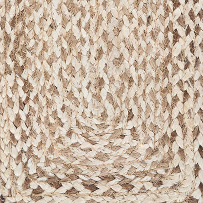 80" Brown Ivory And Natural Braided Jute Table Runner HomeRoots