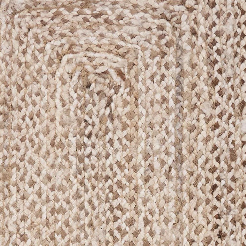 80" Brown Ivory And Natural Braided Jute Table Runner HomeRoots