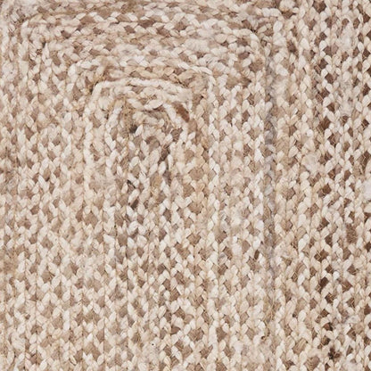 80" Brown Ivory And Natural Braided Jute Table Runner HomeRoots