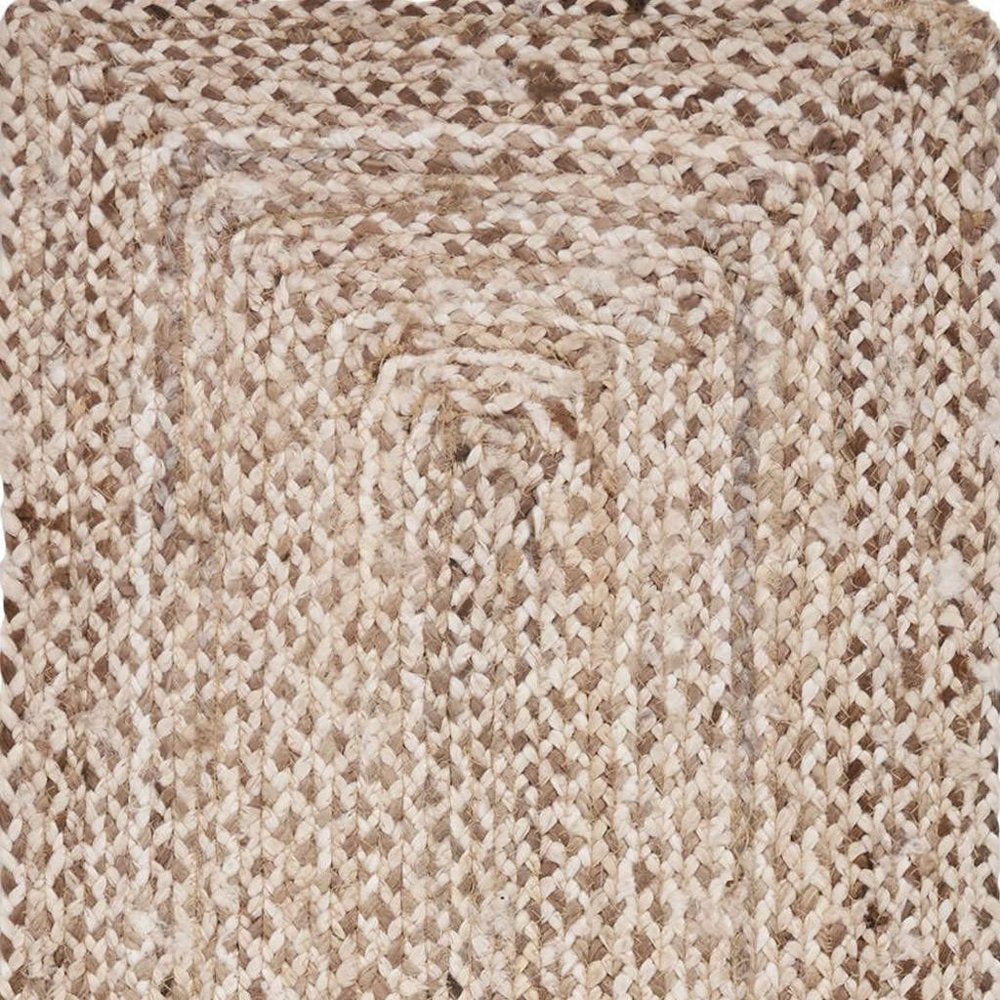 80" Brown Ivory And Natural Braided Jute Table Runner HomeRoots