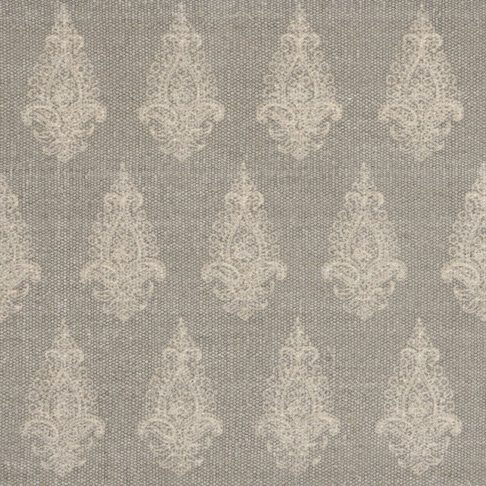 19" Set of Four Gray And Cream Geometric Medallion Cotton Placemats HomeRoots